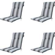 Madison -  Tuinstoelkussen Lage Rug Banda grey - Ca. 105x50 cm - Set v...