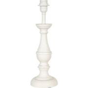 Clayre & Eef Lampenvoet   Ø 13x41 cm  Wit Hout Rond Lampvoet