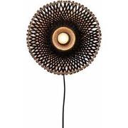 Wandlamp Kalimantan - Zwart/Bamboe - Ø30cm