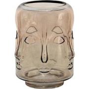 Clayre & Eef Vaas  Ø 14x18 cm Bruin Glas Bloempot Binnen