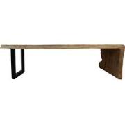 HSM Collection-Eettafel 1 U Poot-320x76-127x78-Naturel/Zwart-Munggur/M...