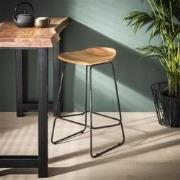 Set van 4 Industriële Barkrukken Acaciahout Elly - Zithoogte 71 cm - Z...