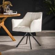 Set van 2 Draaibare Eetkamerstoelen Bouclé Suze - Met Armleuningen