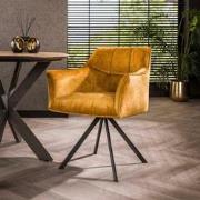 Set van 2 Draaibare Eetkamerstoelen Velvet Suze - Met Armleuningen