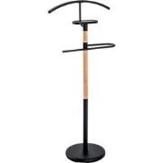 Butler van beukenhout en zwart metaal - H112 cm