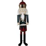 Clayre & Eef Kerstdecoratie Beeld Notenkraker 44x50x174 cm Groen Rood ...