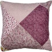 Clayre & Eef Kussenhoes 40x40 cm Paars Polyester Bloemen Sierkussenhoe...
