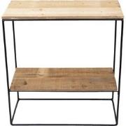 Clayre & Eef Sidetable  60x25x66 cm Bruin Hout Ijzer Rechthoek Wandtaf...