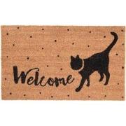 Clayre & Eef Deurmat  75x45 cm Bruin Kokosvezel Rubber Rechthoek Welco...