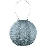 LUMIZ Solar tuinverlichting Folia Rond - 20 cm - Grijs Blauw