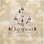 Clayre & Eef Servetten Papier Set van 20 33x33 cm Beige Kerst