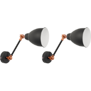 Beliani MISSISSIPPI - Muurlamp-Grijs-Metaal
