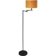 Mexlite - vloerlamp - Bella - zwart - metaal stof - Ø 45cm - E27 - 388...