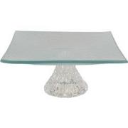Clayre & Eef Decoratie schaal 15x15x7 cm Transparant Glas Serveerschaa...