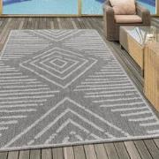 Aruba - Buitenkleed - Weerbestendig Vloerkleed - In & Outdoor - Grijs-...