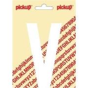 Plakletter Nobel Sticker witte letter V