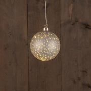 B.O.T. Ball Glass Matt Champagne With Stars 10 cm