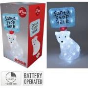 Beer met led 35 cm kerstversiering