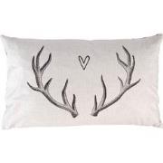 Clayre & Eef Kussenhoes 30x50 cm Beige Polyester Rechthoek Gewei