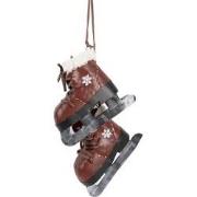 Clayre & Eef Kersthanger Schaatsen 14x12x40 cm Rood Metaal