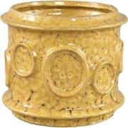 PTMD Bloempot Gregorie - 19x19x17 cm - Keramiek - Geel
