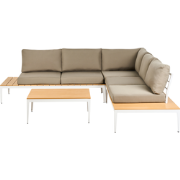 Beliani POSITANO - Loungeset-Grijs-Kunsthout