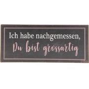 Clayre & Eef Tekstbord  30x13 cm Bruin Metaal Rechthoek Wandbord