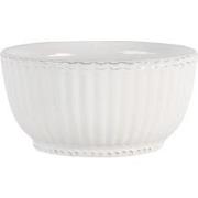 Clayre & Eef Soepkom  Ø 14 cm Wit Dolomiet Rond Serveerkom