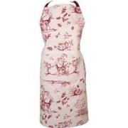 Clayre & Eef Keukenschort  70x85 cm Wit Roze Katoen Rendieren BBQ Scho...