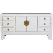 Fine Asianliving Chinese TV Kast Sneeuw Wit - Orientique Collectie