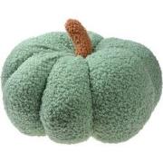 Clayre & Eef Sierkussen Pompoen Ø 28x18 cm Groen Stof