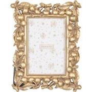 Clayre & Eef Fotolijst 10x15 cm Goudkleurig Kunststof Glas Kersen