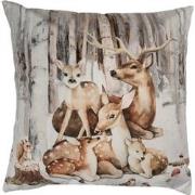 Clayre & Eef Kussenhoes 45x45 cm Bruin Polyester Herten