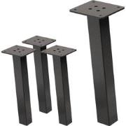 Set van 4 tafelpoten schuin H30 cm donkergrijze look industrieel gemaa...