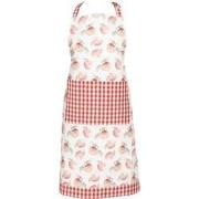 Clayre & Eef Keukenschort  70x85 cm Rood Groen Katoen Appels BBQ Schor...