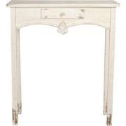 Clayre & Eef Sidetable  89x28x106 cm Wit Hout Rechthoek Wandtafel