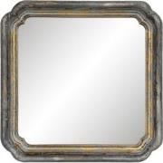 Clayre & Eef Spiegel  44x44 cm Goudkleurig Hout Vierkant Grote Spiegel