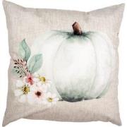 Clayre & Eef Kussenhoes 45x45 cm Beige Grijs Polyester Pompoen Sierkus...