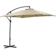 Corfu parasol - 250x250 cm - carbon black - taupe