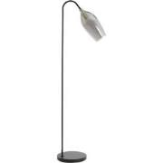 Light & Living - vloerlamp - Lukaro - zwart - glas metaal - schemerlam...