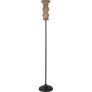 Clayre & Eef Kandelaar  88 cm Zwart Bruin Hout Ijzer Kaarsenhouder