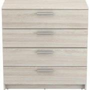 Ladenkast 4 laden L79,6 cm, lichte houten afwerking - Pricy