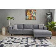 Hoekbank Rechts Kale Stof Grijs