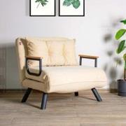 Slaapfauteuil Sando Stof Crème