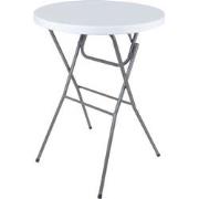Hanse® Stevige Statafel 80 cm hoog van Kunststof 80x110 cm - Wit