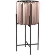 PTMD Bloempot Eleyza - 31x31x66 cm - Metaal - Koper