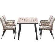 Garden Impressions Kalibo tuinset 5-delig - Penedo tuintafel 160x90 cm