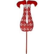 Clayre & Eef Kerstdecoratie Elf 80 cm Rood Stof
