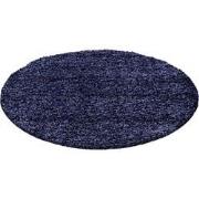 Tapijtenloods Basic Shaggy vloerkleed Donker Blauw Hoogpolig- 80 CM RO...