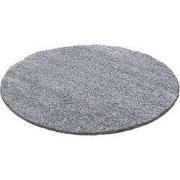 Tapijtenloods Basic Rond Shaggy vloerkleed Lichtgrijs Hoogpolig- 120 C...